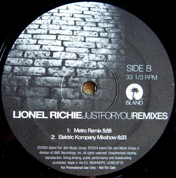Lionel Richie - Just For You - The Dance Remixes