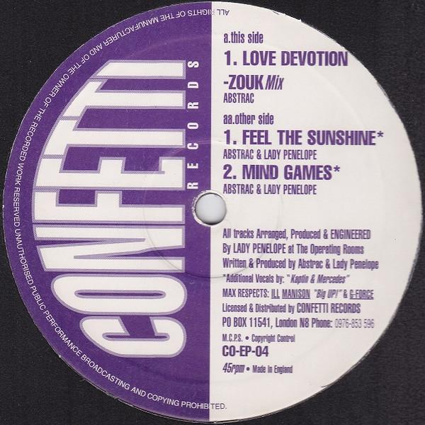Abstrac, Lady Penelope - Love Devotion / Feel The Sunshine / Mind Games