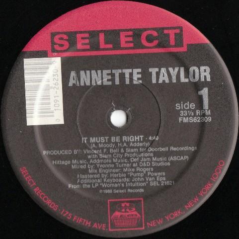 Annette Taylor - It Must Be Right