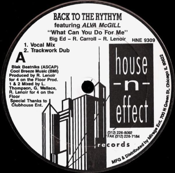 Back To The Rythym, Alva McGill - What Can You Do For Me