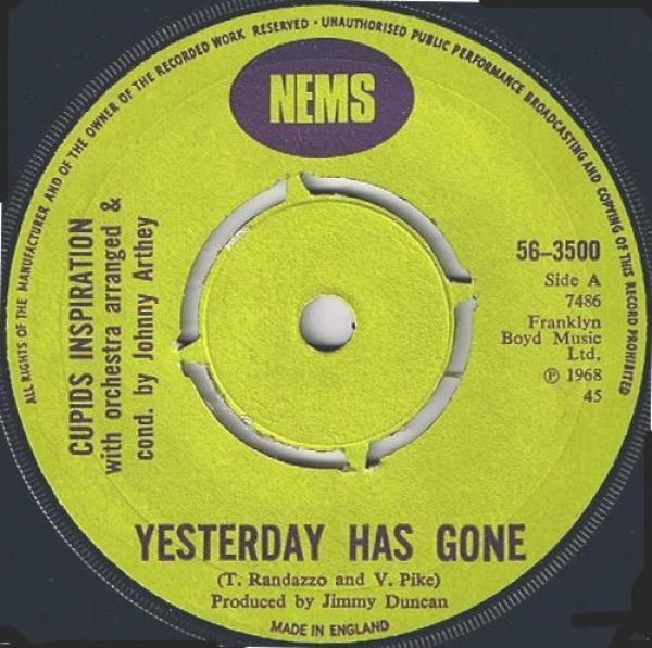 Cupid's Inspiration - Yesterday Has Gone