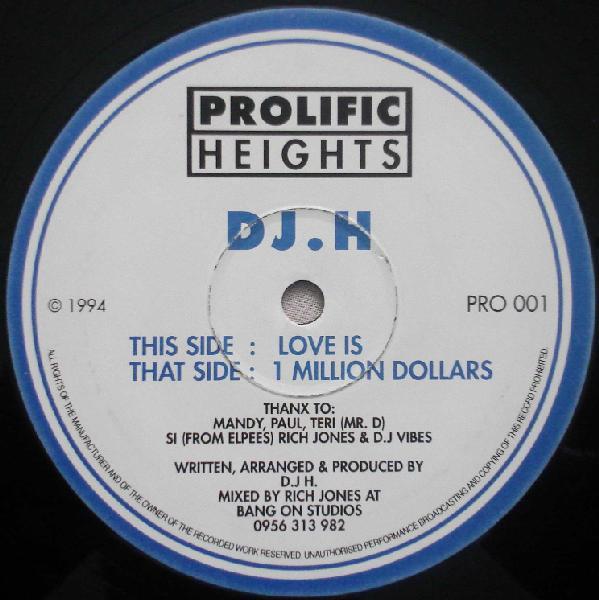 Dj.H - Love Is / 1 Million Dollars
