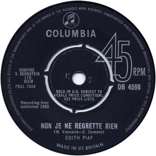 Edith Piaf - Non Je Ne Regrette Rien