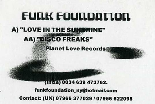 Funk Foundation - Love In The Sunshine / Disco Freaks