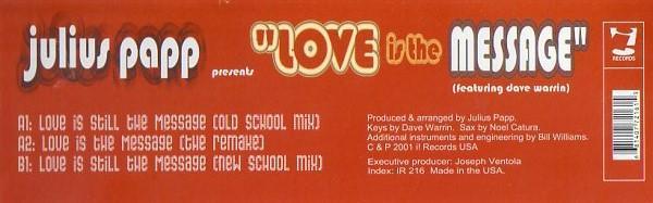 Julius Papp & Dave Warrin - Love Is The Message