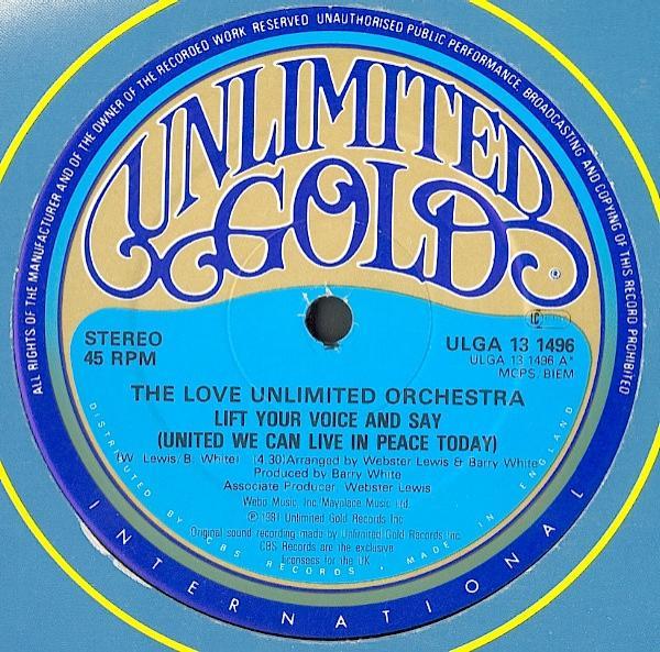 Love Unlimited Orchestra - Lift Your Voice And Say (United We Can Live In Peace Today)