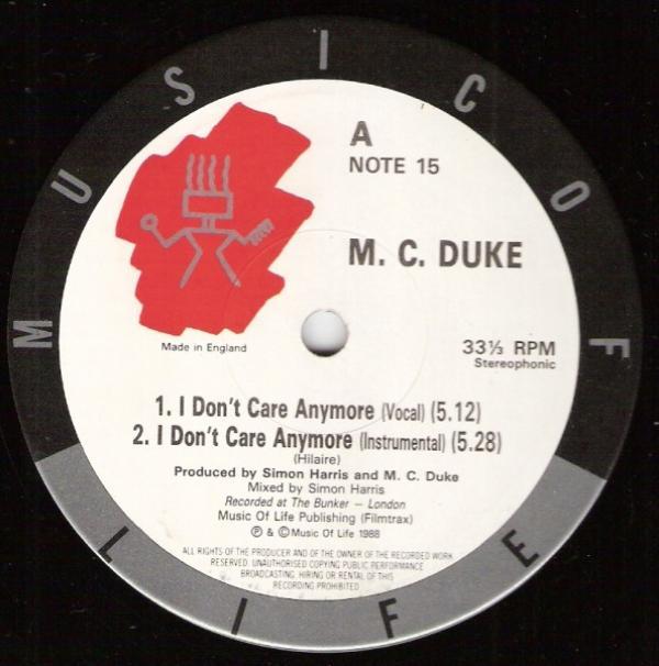 MC Duke - I Don't Care Anymore / Free