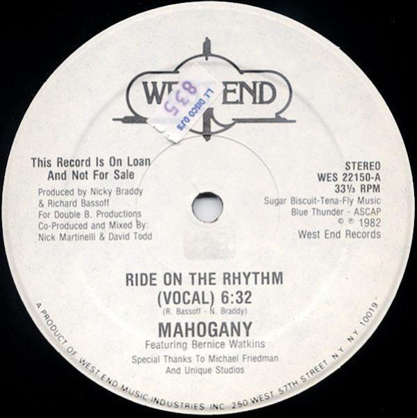 Mahogany, Bernice Watkins - Ride On The Rhythm