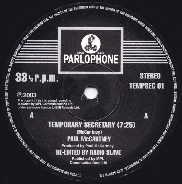 Paul McCartney - Temporary Secretary