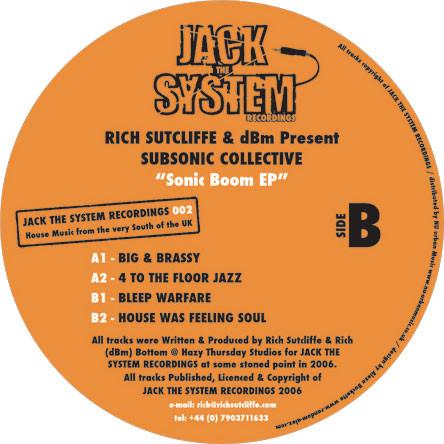 Rich Sutcliffe, dBm, Subsonic Collective - Sonic Boom EP