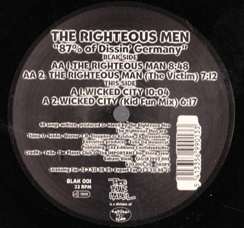 The Righteous Men - 87% Of Dissin' Germany