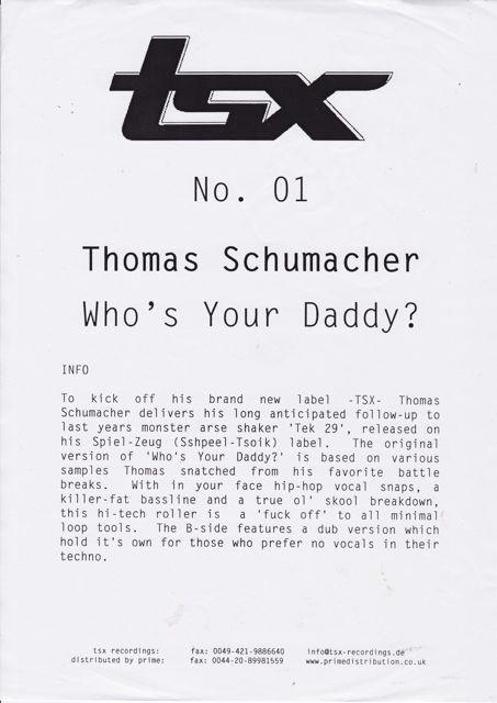 Thomas Schumacher - Who's Your Daddy?