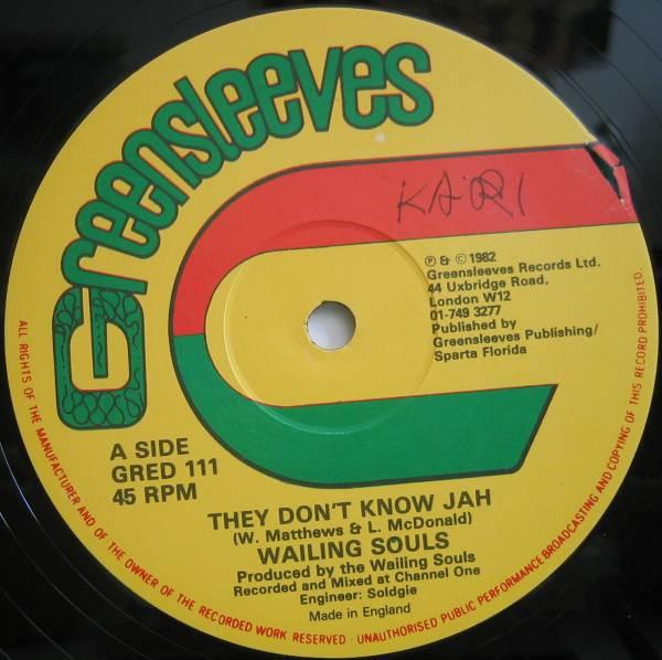Wailing Souls - They Don't Know Jah / Sticky Stay
